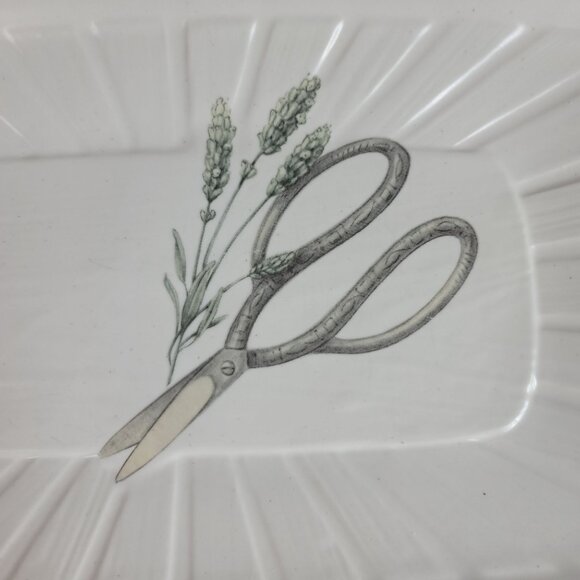 Pfaltzgraff Naturewood Rectangle Serving Platter 9"x14" Scissors Stoneware Vinta - Picture 3 of 11